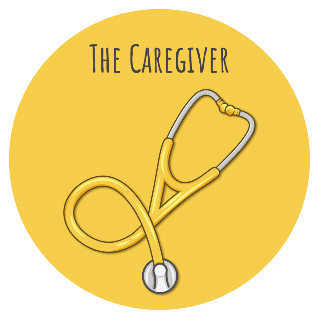 The caregiver brand archetype icon.