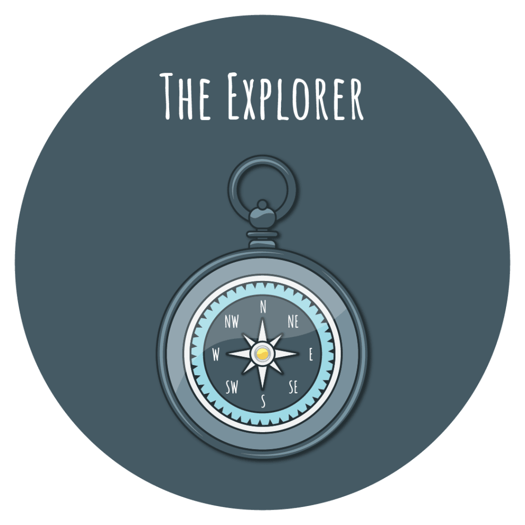 The explorer brand archetype icon.