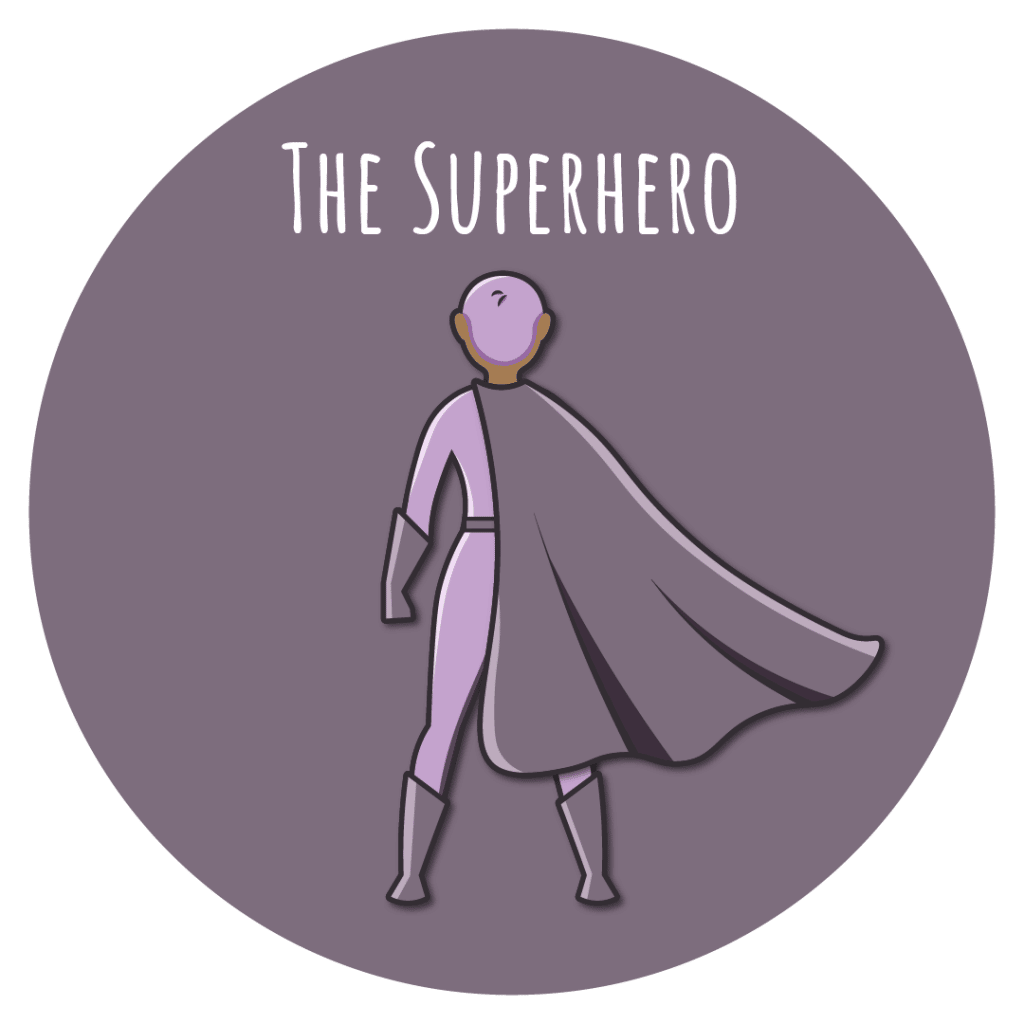 The superhero brand archetype icon.