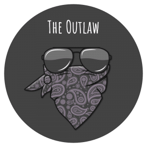 The outlaw brand archetype icon.