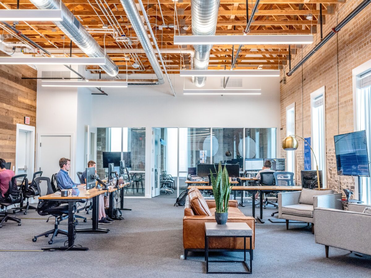 A Cool office of a digital marketing agency in United States.
