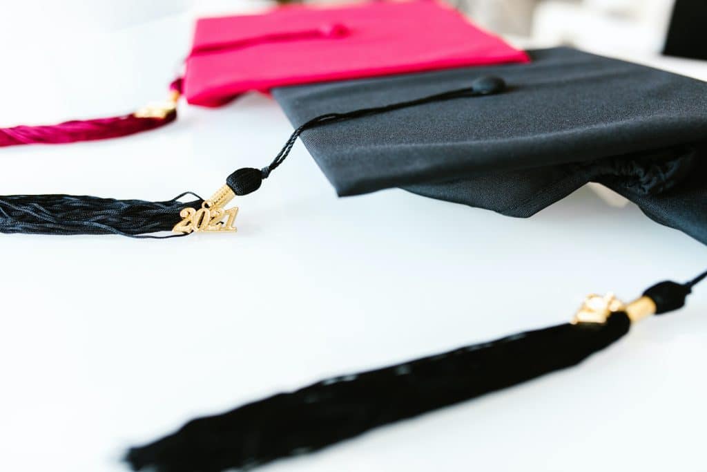 Graduation caps and tassels