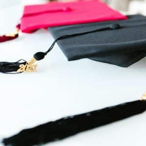 Graduation caps and tassels