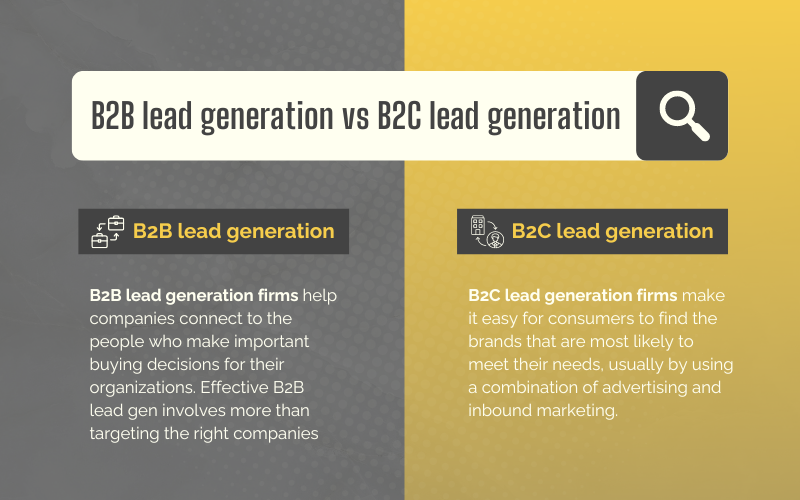 The difference between B2B lead generation and B2C lead generation